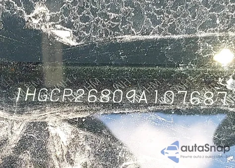 2009 Honda Accord 2.4 Ex-L z USA, uszkodzony, nr VIN 1HGCP26809A107687